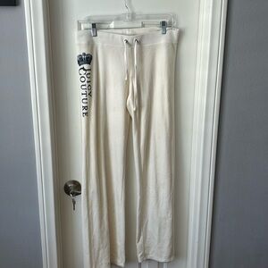 Women’s cream velour juicy track pants